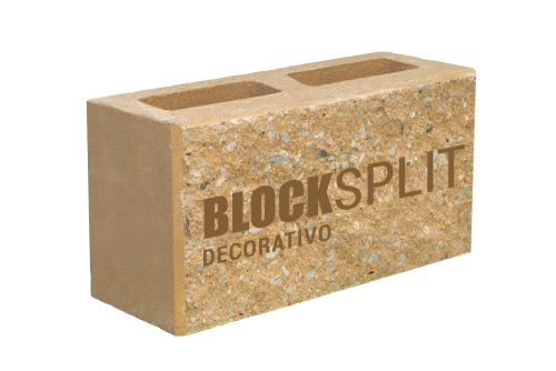 Block Split - Block Cara de Piedra - Block Decorativo -  Color Café 15x20x40